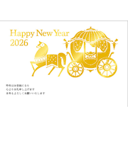 【年賀用品】　ハンズセレクション　2026年午年年賀状　PBH－135　3枚入り