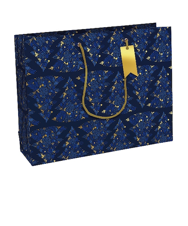 【クリスマス】　クレールフォンテーヌ（Clairefontaine）　ペーパーバッグ　アズライト　L　cf－202118－6