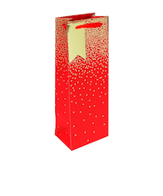 【クリスマス】　クレールフォンテーヌ（Clairefontaine）　ペーパーバッグ　レッドスター　ボトルサイズ　cf－34831－4