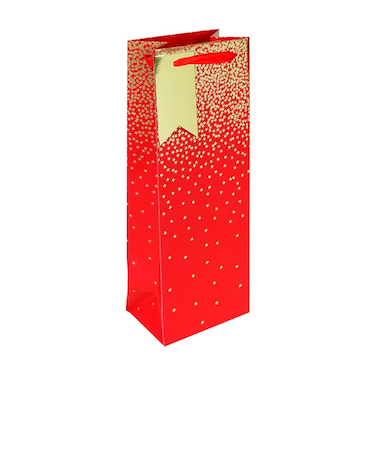 【クリスマス】　クレールフォンテーヌ（Clairefontaine）　ペーパーバッグ　レッドスター　ボトルサイズ　cf－34831－4