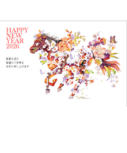 【年賀用品】 ハンズセレクション 2026年午年年賀状 PBH-091 3枚入り