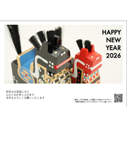 【年賀用品】　ハンズセレクション　2026年午年年賀状　PBH－019　3枚入り