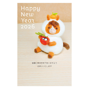 【年賀用品】　ハンズセレクション　2026年午年年賀状　PBH－006　3枚入り