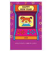 【年賀用品】　ハンズセレクション　2026年午年年賀状　PBH－021　3枚入り