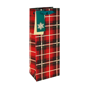 【クリスマス】　クレールフォンテーヌ（Clairefontaine）　ペーパーバッグ　Tartan　ボトルサイズ