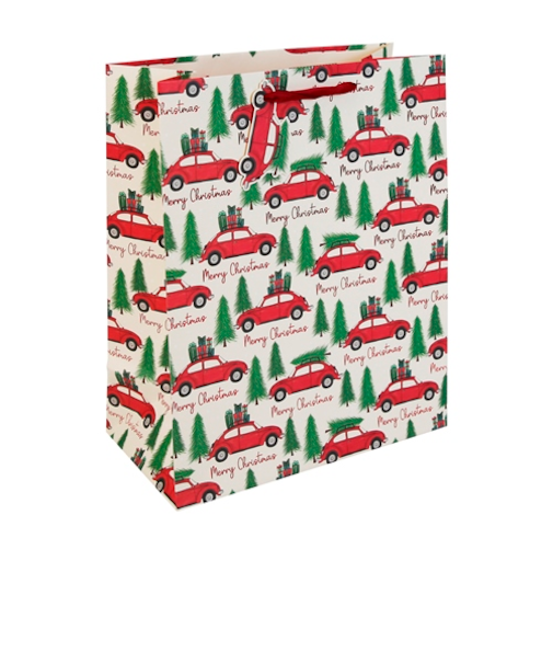 【クリスマス】　クレールフォンテーヌ（Clairefontaine）　ペーパーバッグ　カー　M