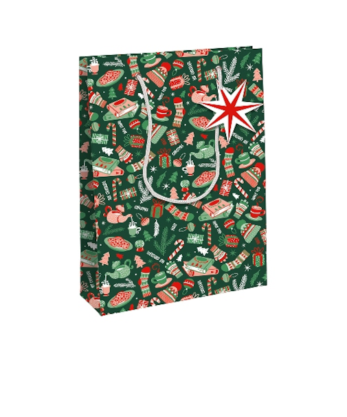 【クリスマス】　クレールフォンテーヌ（Clairefontaine）　ペーパーバッグ　コウジー　M