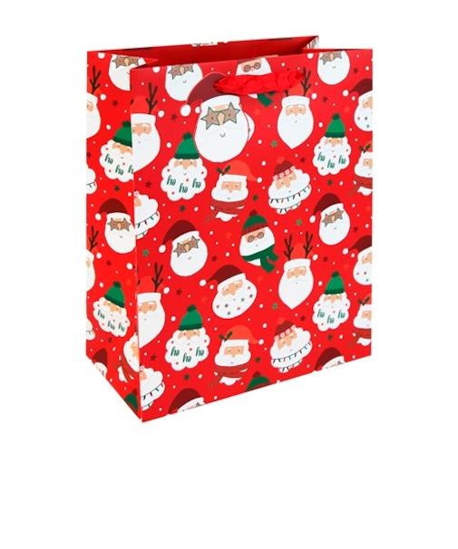 【クリスマス】　クレールフォンテーヌ（Clairefontaine）　ペーパーバッグ　クールサンタ　M