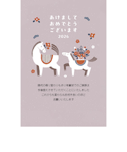 【年賀用品】　ハンズセレクション　年賀じまい　私製はがき　PHJ－002　4枚入り