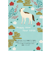 【年賀用品】　ハンズセレクション　年賀じまい　私製はがき　PHJ－006　4枚入り