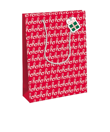 【クリスマス】　クレールフォンテーヌ（Clairefontaine）　ペーパーバッグ　ホーホーホー　M