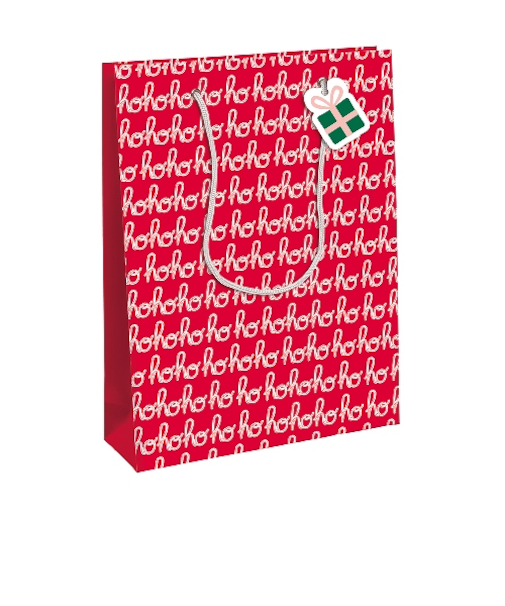 【クリスマス】　クレールフォンテーヌ（Clairefontaine）　ペーパーバッグ　ホーホーホー　M