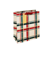 【クリスマス】　クレールフォンテーヌ（Clairefontaine）　ペーパーバッグ　クリームタータン　S