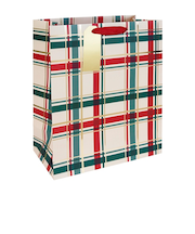 【クリスマス】　クレールフォンテーヌ（Clairefontaine）　ペーパーバッグ　クリームタータン　M