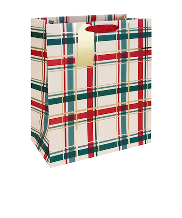 【クリスマス】　クレールフォンテーヌ（Clairefontaine）　ペーパーバッグ　クリームタータン　M
