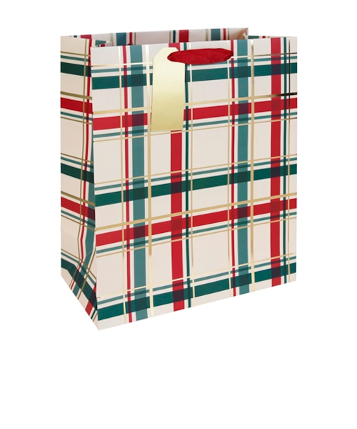 【クリスマス】　クレールフォンテーヌ（Clairefontaine）　ペーパーバッグ　クリームタータン　M