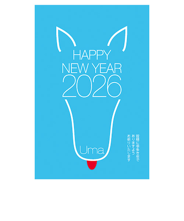 【年賀用品】　ETOシリーズ　2026年午年年賀状　ETO－010　3枚入り