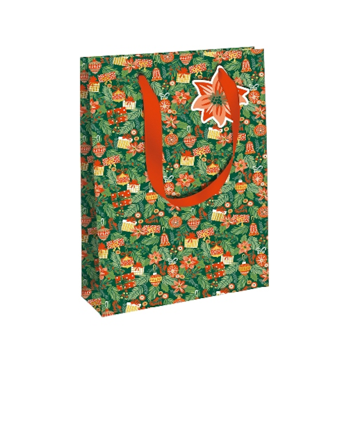 【クリスマス】　クレールフォンテーヌ（Clairefontaine）　ペーパーバッグ　スウィートクリスマス　M