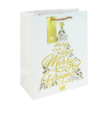 【クリスマス】　クレールフォンテーヌ（Clairefontaine）　ペーパーバッグ　ブライトツリー　M