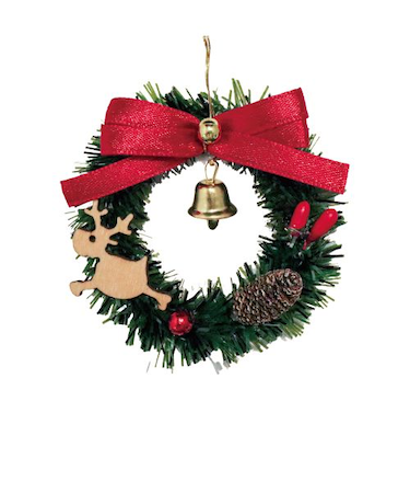 【クリスマス】　包む　オーナメント　Xmasリース　トナカイ　CO026　1個入