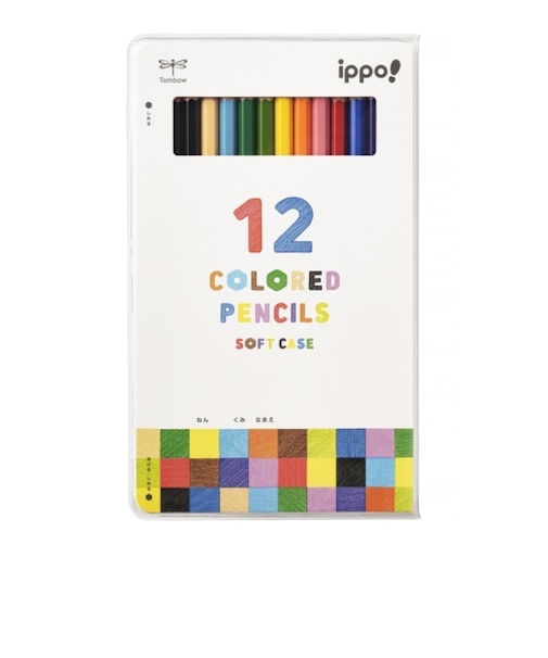 トンボ鉛筆（Tombow）　イッポ（ippo!）　ソフトケース入色鉛筆　12色D