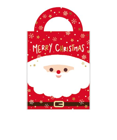 【クリスマス】　包む　ジップBAG　サンタドリーム　CV055　5枚入