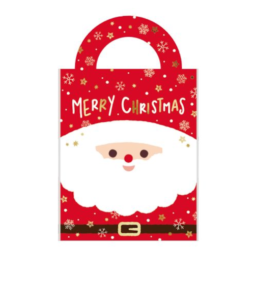 【クリスマス】　包む　ジップBAG　サンタドリーム　CV055　5枚入