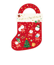 【クリスマス】　包む　ジップBAG　ポッピングサンタ　CV056　5枚入