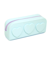 ティッピ（Tippi）　シリコンペンケース　ハート　パステルブルー