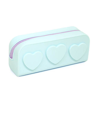 ティッピ（Tippi）　シリコンペンケース　ハート　パステルブルー