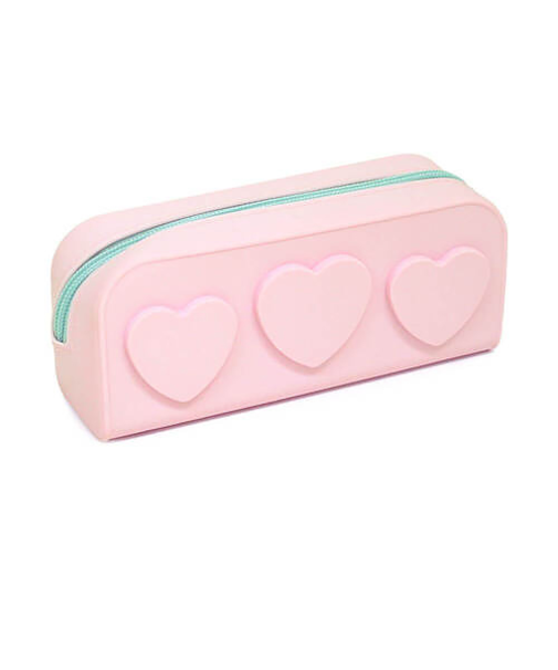ティッピ（Tippi）　シリコンペンケース　ハート　パステルピンク