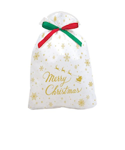 【クリスマス】　包む　巾着バッグ　グリッタースノー400　CD078　1枚入