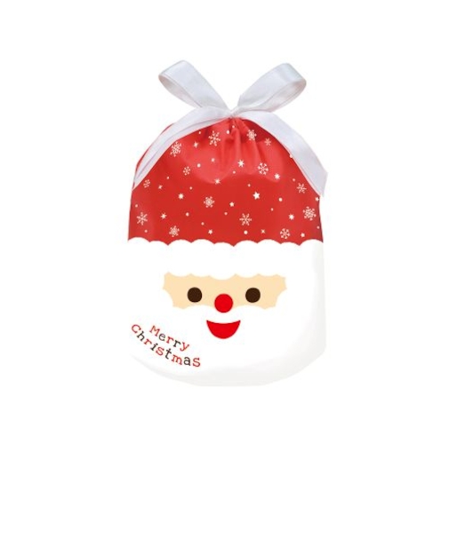 【クリスマス】　包む　巾着バッグ　サンタフェイス250　CD073　1枚入