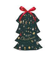 【クリスマス】　包む　巾着バッグ　グリッターツリー300　CD082　1枚入