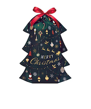 【クリスマス】　包む　巾着バッグ　グリッターツリー400　CD081　1枚入