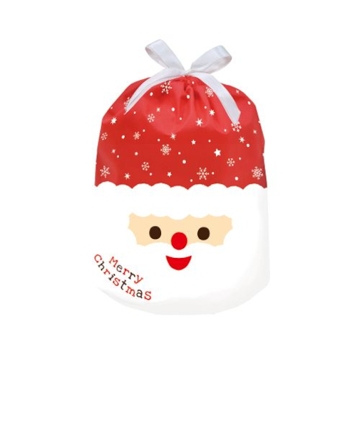 【クリスマス】　包む　巾着バッグ　サンタフェイス350　CD072　1枚入