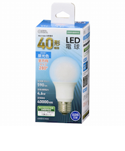 オーム電機（OHM）　LED電球　E26　40形相当　昼光色　LDA5D-G　AG52
