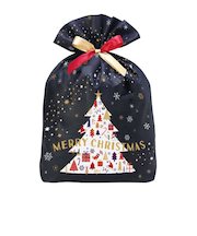 【クリスマス】　包む　巾着バッグ　トゥインクルツリー480　CD075　1枚入