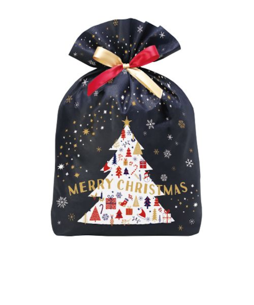 【クリスマス】　包む　巾着バッグ　トゥインクルツリー480　CD075　1枚入