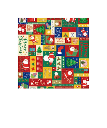 【クリスマス】　包む　包装紙　ノスタルジックサンタ　CH051　2枚入