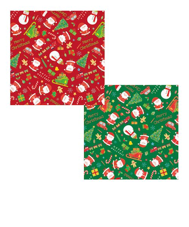 【クリスマス】　包む　包装紙　サンタパレット　CH050　2枚入