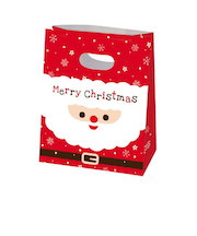 【クリスマス】　包む　小判抜き角底BAG　ハッピーサンタ　CU009　5枚入