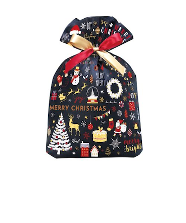 【クリスマス】　包む　巾着バッグ　ミラクルクリスマス400　CD076　1枚入