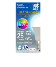 オーム電機（OHM）　LED電球小形E17　25形相当　昼光色　LDA2D-G-E17　RA