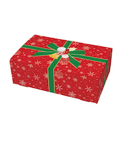 【クリスマス】　包む　ギフトBOX　スノーフレーク295　CB008　1枚入