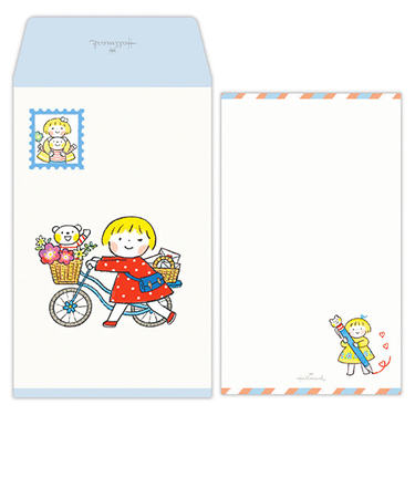 ホールマーク（Hallmark）　メモ付きポチ袋　仲良しともだち　はるちゃんとふうくん　お手紙