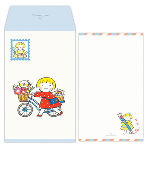 ホールマーク（Hallmark）　メモ付きポチ袋　仲良しともだち　はるちゃんとふうくん　お手紙