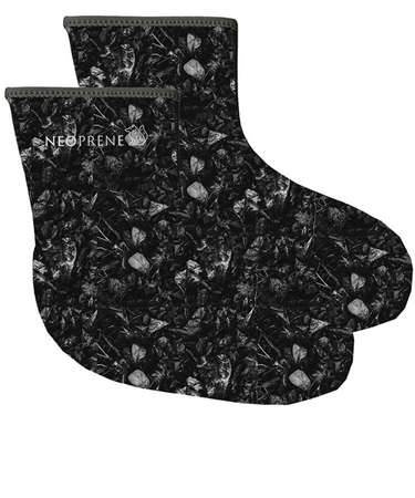 ネオワークギア（Neo　WORKGEAR）　エアプレーンショートソックス　L　2411　ブラックリーフ