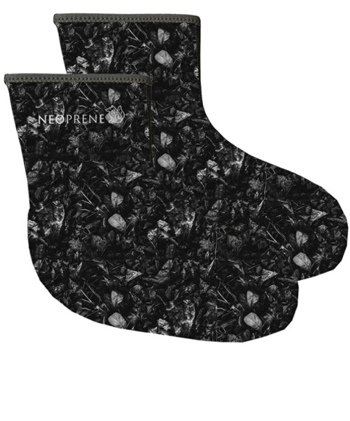 ネオワークギア（Neo　WORKGEAR）　エアプレーンショートソックス　L　2411　ブラックリーフ