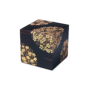 【正月用品】　北市漆器店　重箱（JUBAKO）　花丸春秋5.0三段重　KT2034A　溜